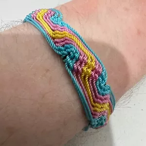 Flump Colour Handmade Cotton Bracelet Wristband Bangle Mens Womens Boy Jewellery - Picture 1 of 6