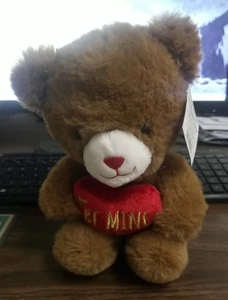 CREATIVE ENDEAVORS PLUSH BROWN STUFFED TEDDY BEAR, 8" TALL/VALENTINE GIFT - Picture 1 of 4