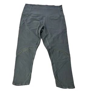 Lululemon kurze Damengröße 12 grau enge Leggings Fitnessstudio Yoga Hose 21" Schrittlänge - Bild 1 von 5