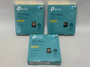 Lot (3) TP-Link TL-WN725N N150 150Mbps Wireless Nano USB 2.0 Adapter Brand New - Picture 1 of 4