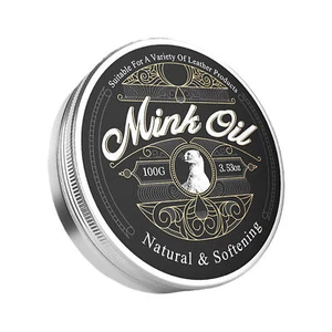 Genuine Leather Mink Oil Cream Nourishes Leather Care Cream 100g - Picture 1 of 12
