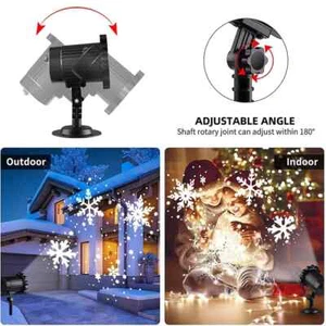 LED Projektor Weihnachten Außen Garten Strahler Projektionslampe 12 Motive - Bild 1 von 4