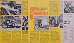 1976 Bultaco 370 Frontera 4pg Motorrad Test Artikel - Bild 1 von 1