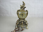 Vintage Cast Metal Victorian Louis XV French Style Decorative Mantel Clock 