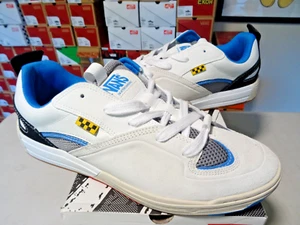 Vans Mixxa Natural Leather White BLUE Skateboard Shoes SZ 13 MENS - VN000CUYWTM - Picture 1 of 7