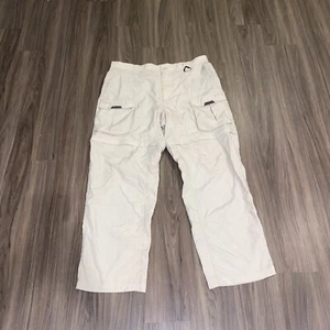 Pantaloni convertibili Columbia PFG colore bianco sporco da uomo taglia large - Foto 1 di 8