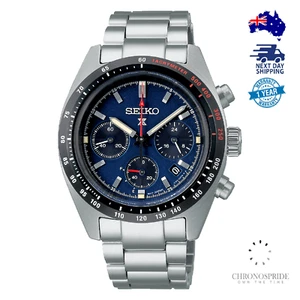 Seiko Prospex Speedtimer SSC815 SSC815P1 Chronograph Solar Blue Mens Black Watch - Picture 1 of 6