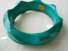 Early Plastic Green Bangle Bracelet  Made in Western Germany  350006
