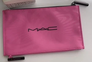 MAC Cosmetic Travel Pouch PINK w/BLACK LOGO NEW! - Picture 1 of 3
