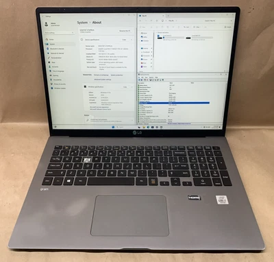 LG Gram 17" 17Z90N, Intel i7-1065G7@1.3GHz, 16GB RAM, 2x 512GB SSD, Win11P - Image 1 of 4