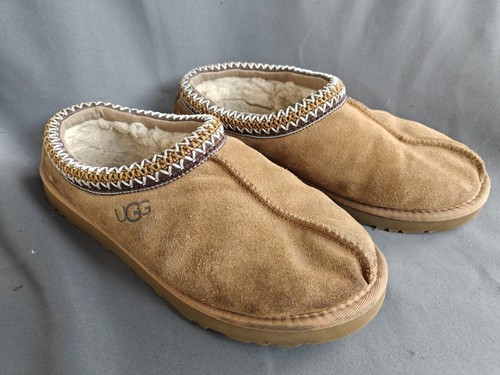 UGG 5950 Ciabatta Donna US 7 Marrone Scamosciato Pelliccia Ecopelliccia Zoccolo Slip On
