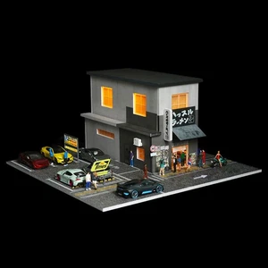 1/64 Diorama Display Case Garage with LED Lights - Compatible with Hot Wheels... - Picture 1 of 6