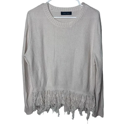 Suéter Ivanka Trump Flecos Envejecido Off White, Beige, Crema   Foto 1 de 4