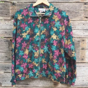Womens Teddi Printed Jacket 1990s Size Petite PL - Picture 1 of 3