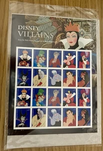 Postfrische US Disney Villains Scheibe mit 20 Briefmarken Scott #5213-5222 (MNH) - Bild 1 von 1