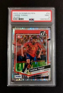 2023-24 Donruss FIFA Soccer #54 Lamine Yamal Silver RC Rookie PSA 9 Barcelona - Picture 1 of 2