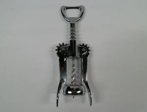 Sacacorchos Vintage Cromado K 301 Mod Palanca Deluxe Con Elevador de Tapones Hecho en Italia - Imagen 1 de 3
