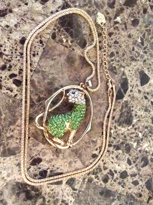 Collar Betsey Johnson Oro Cristal Estrás Leopardo Colgante Nuevo ¡Bonito Regalo! Foto 1 de 2