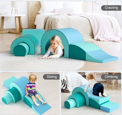 Climb and Crawl Playset Soft Lightweight Foam Play Set Climbing Blocks 5Pcs Kids - Image 1 of 4