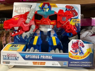 Transformers Playskool Rescue Bots Optimus Primal Roar Rescue Dino New - Image 1 of 2