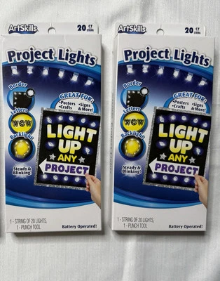 Kit de proyecto de luz artesanal de cuerda transparente ArtSkills con herramienta perforadora PAQUETE DE DOS Foto 1 de 4