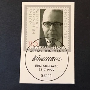 1999 - Mi.Nr. 2067 - 110 Pf - 100 cumpleaños de Gustav Heinemann - ESST Bonn - Imagen 1 de 2