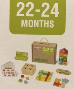 OOOK Montessori Play Box For 22-24 Mo. Olds, 6 In 1 Educational Wood Toys-NIB - Picture 1 of 11