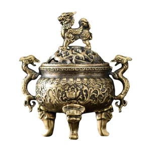 Chinese Incense Burner Tripod Censer Antique Min Handmade Table Ornament for - Picture 1 of 5