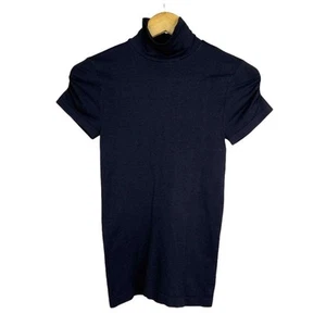 Schwarzes kurzes Mokassin Rollkragen Top XS - Bild 1 von 12