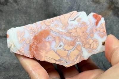 Cotton Candy Agate Faced Rough - Mexico! - Image 1 of 4