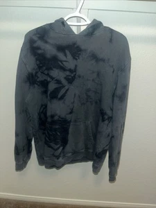 Felpa con cappuccio pullover Disturbia grigio tie dye taglia media invecchiata - Foto 1 di 13