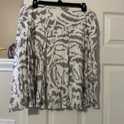 Falda para mujer Inc International Concepts - talla 12 gris/blanco Foto 1 de 2