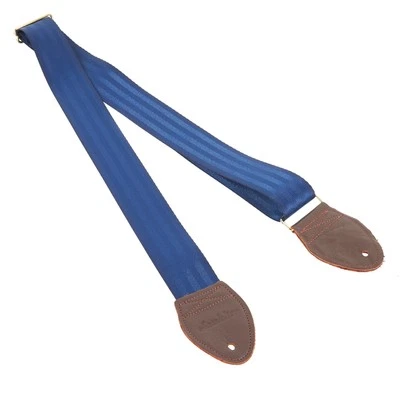 Correa de guitarra Souldier lisa azul marino de 2" con extremos marrones cálidos Foto 1 de 4