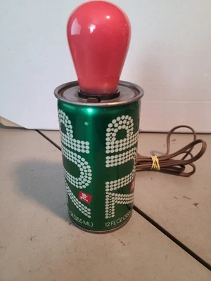 Vintage 7 UP Can Light Works With Red Bulb - Image 1 of 4