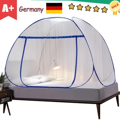 XXL Doppelbett Moskitonetz Fliegengitter Fliegennetz Mückennetz Betthimmel DE - Bild 1 von 4