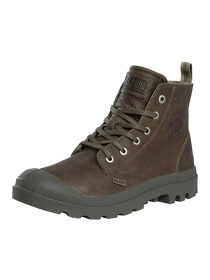Botas de cuero Palladium Pampa con cremallera para hombre, verdes Foto 1 de 4