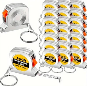 1M Mini Retractable Tape Measure Keychain Portable Measuring Keyring + Fast Post - Picture 1 of 4