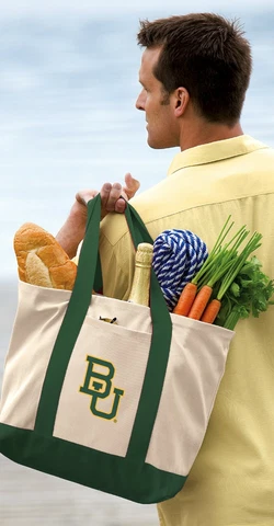 Baylor Tote Bag DELUXE CANVAS Baylor University Tote Bags Cover