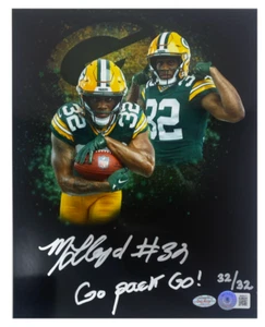 MarShawn Lloyd Autographed "Go Pack Go" 8x10 Photo Collage Beckett GDL LE 32/32 - Picture 1 of 2