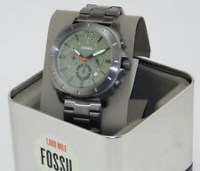 NEW AUTHENTIC FOSSIL PRIVATEER SPORT CHRONOGRAPH SMOKE GREEN BQ2682 MENS WATCH