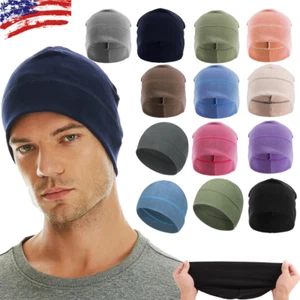 Tactical Military Micro Fleece Beanie Winter Ski Snow Hat Watch Cap Cold Weather - Picture 1 of 20