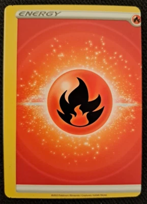 🔥🔥Error miscut Basic Fire Energy Pokemon Card 🔥🔥very off centered.   - Image 1 of 4