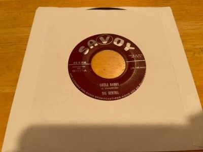 Big Bertha Little Daddy / Love Is A Crazy Thing 45 Record RARE 1st Issue Savoy  - Image 1 of 4