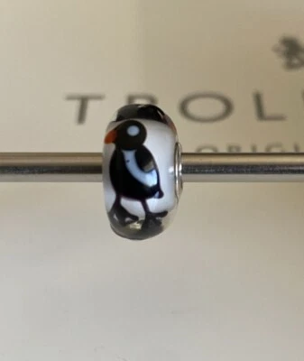 Trollbeads Pájaro Negro Sobre Blanco Extremadamente Raro Foto 1 de 4