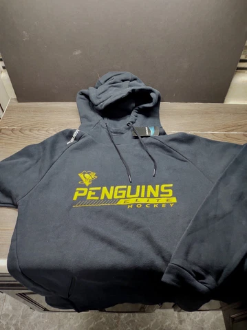 Pittsburgh Penguins Elite Hockey Hoodie BlackYellow NWT Adult XL  Bauer Brand Cover