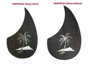 Ebony Pickguard, Travel Acoustic Classical Guitar Rightside, PGMTRC01/02 - Picture 1 of 2