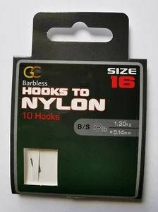 GRANDES GANCHOS SIN BARBLES a Nailon Talla 16 Carpa gruesa partido Pesca - Imagen 1 de 1