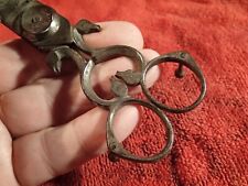 ANTIQUE 1800-s SNAKE DRAGON HANDLE CANDLE SNUFFERS SCISSORS SWEDEN SWEDISH