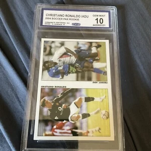 Christiano Ronaldo/ Adu 2004 Soccer Pax Rookie CCG Gem Mint 10 - Picture 1 of 2