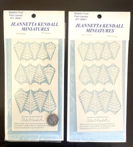 2 MINIATURES RABBIT'S FOOT FERN LEAVES KITS BY JEANNETTA KENDALL MINI'S - Picture 1 of 3